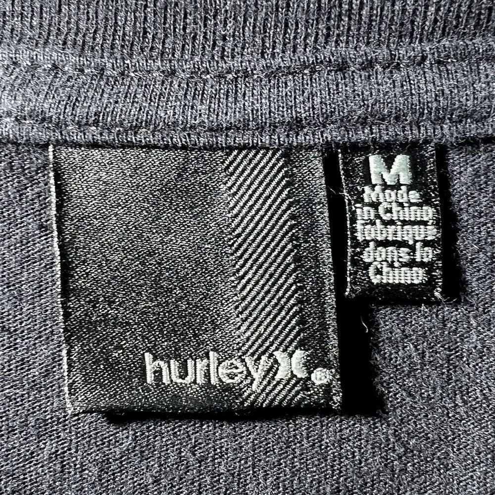 Women's Hurley Black Graphic Tee | 3/4 Sleeve | Size Medium | V-Neck Top - Picture 7 of 9